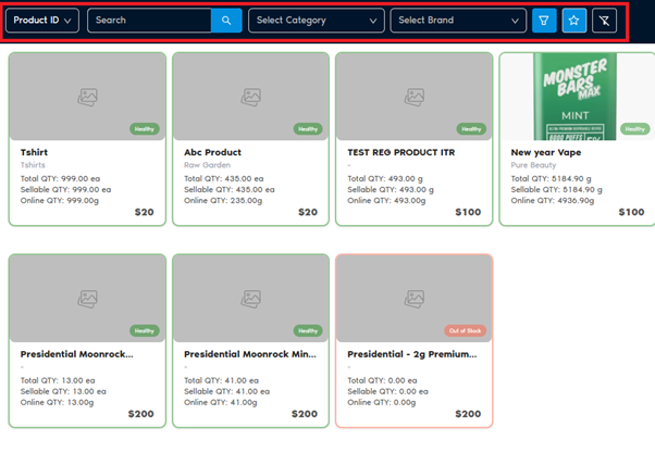 Manage Cart Items screen showing product information
