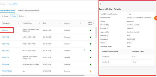 Inventory Reconciliation Sessions Live Sessions