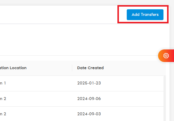 Add Transfers Button